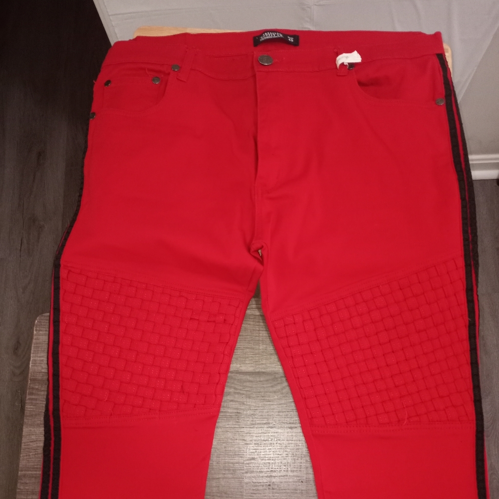 Red and Black Jeans